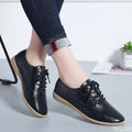 YBQJOO Women's Genuine Leather Pointed Toe Flat Loafers Women's Flat Loafers Axl black 41