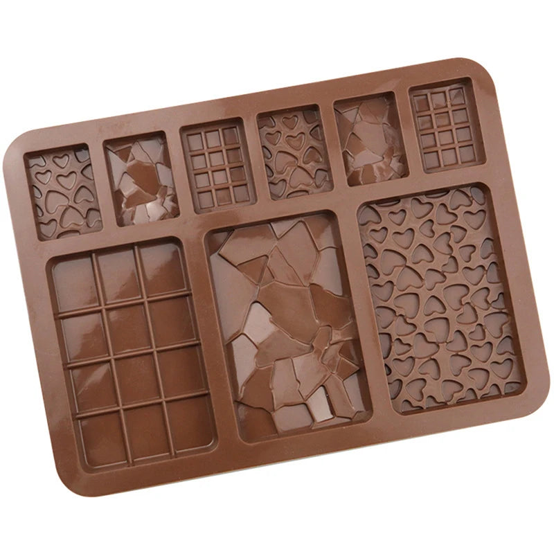 9-Cavity Silicone Chocolate & Waffle Mold | DIY Baking Tool Silicone Baking Mold Axl