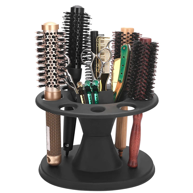 8-Hole Hair Brush Holder – Plastic Comb Storage Rack Stand Comb Storage Stand Axl