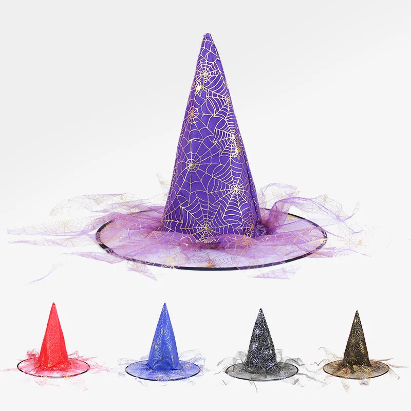 Lace Mesh Witch Hat – Unisex Halloween Costume Cap Costume Hat Axl