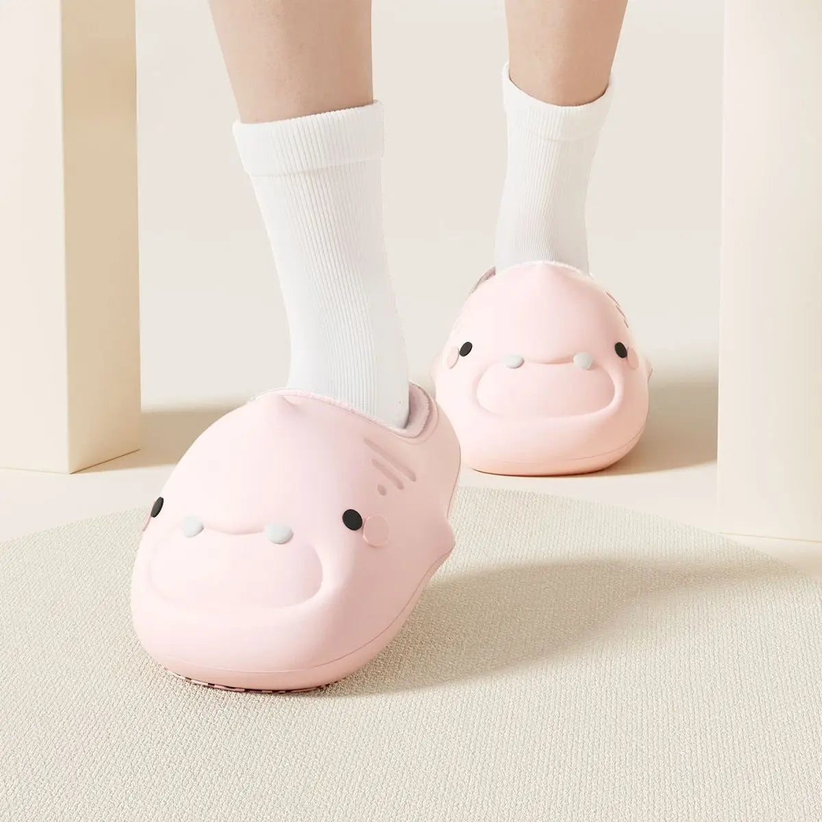 Lorilury 3D Shark Slippers – Warm Non-Slip Women's House Shoes Novelty Slippers Axl