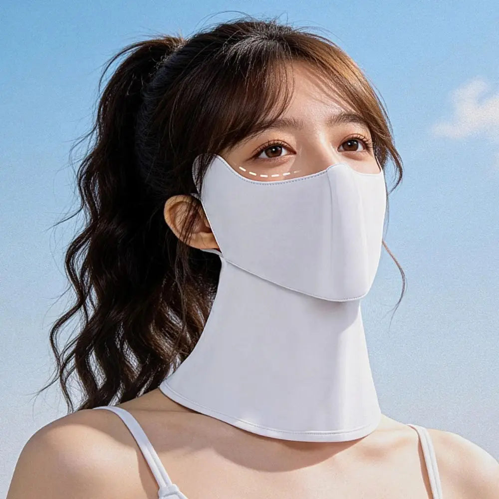Ice Silk Sun Protection Face & Neck Mask | UV Guard Cover Sun Protection Mask Axl