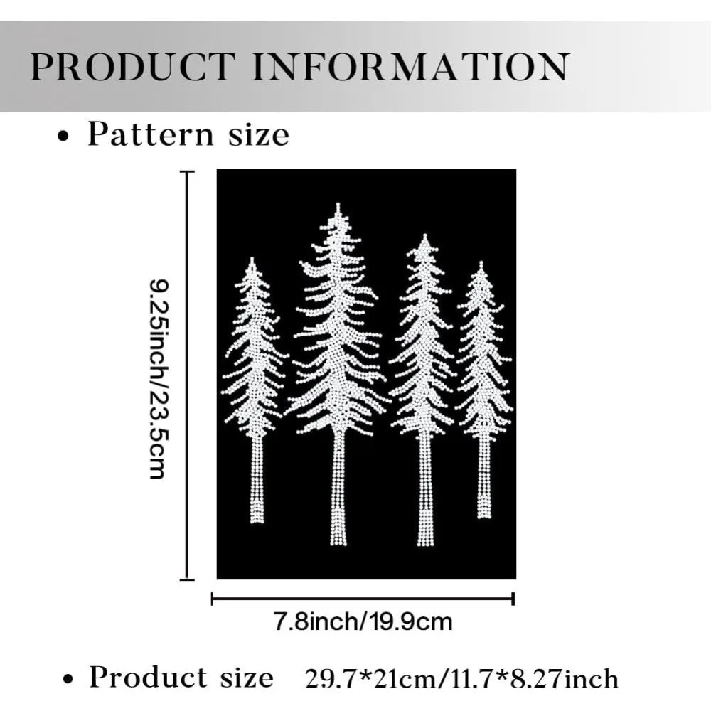 Glass Hotfix Rhinestone Tree Iron-On Appliqué 297×210mm Iron-On Appliqué Axl