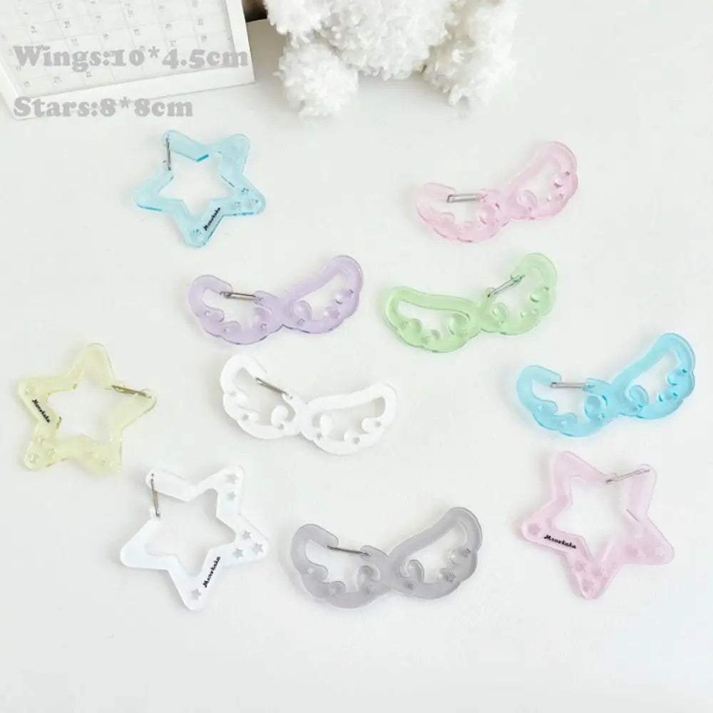 Acrylic Wings & Stars Carabiner Keychain – Cute Backpack Clip Carabiner Keychain Axl