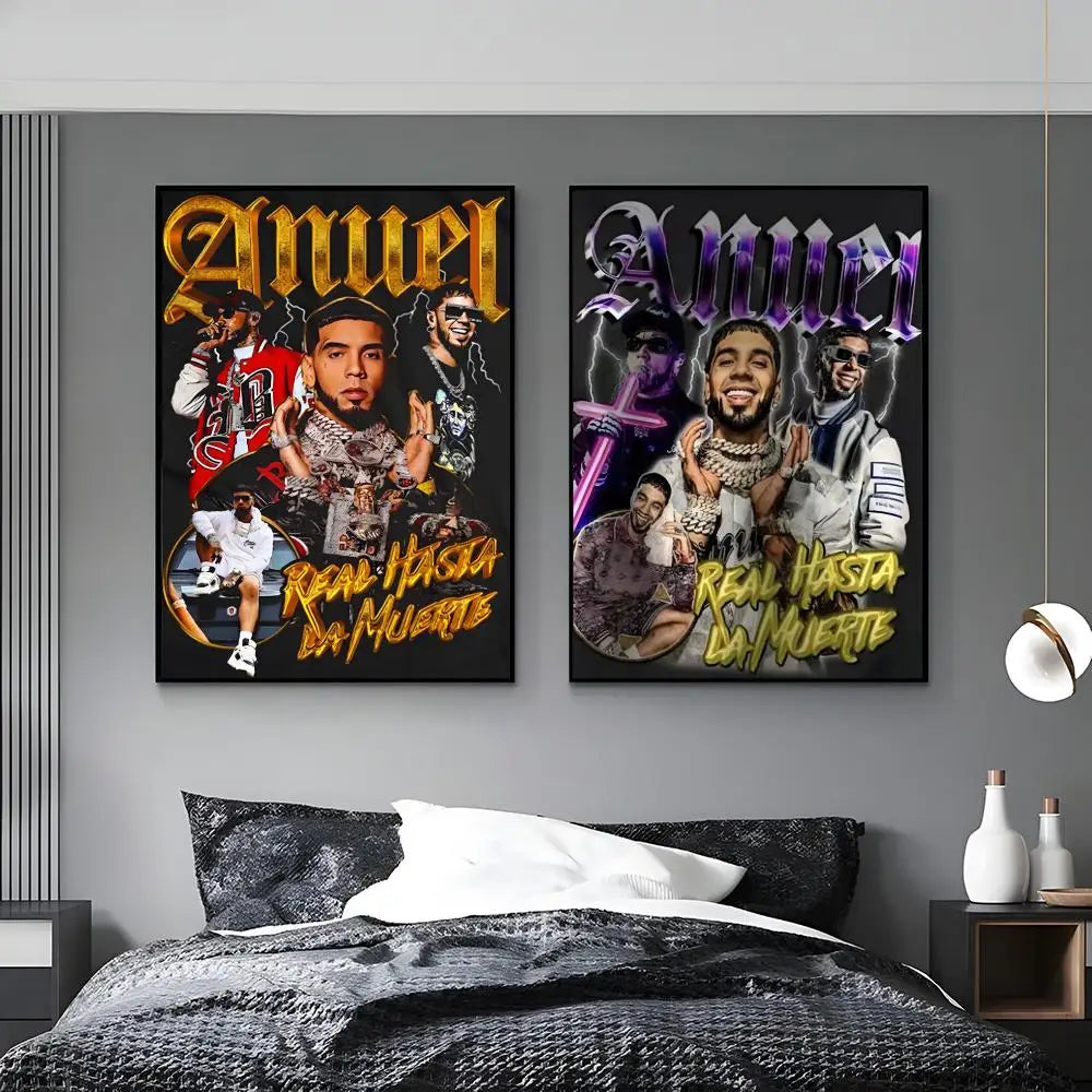 Bad Bunny Hip Hop Poster – HD Waterproof Sticky Wall Art Wall Art Poster Axl