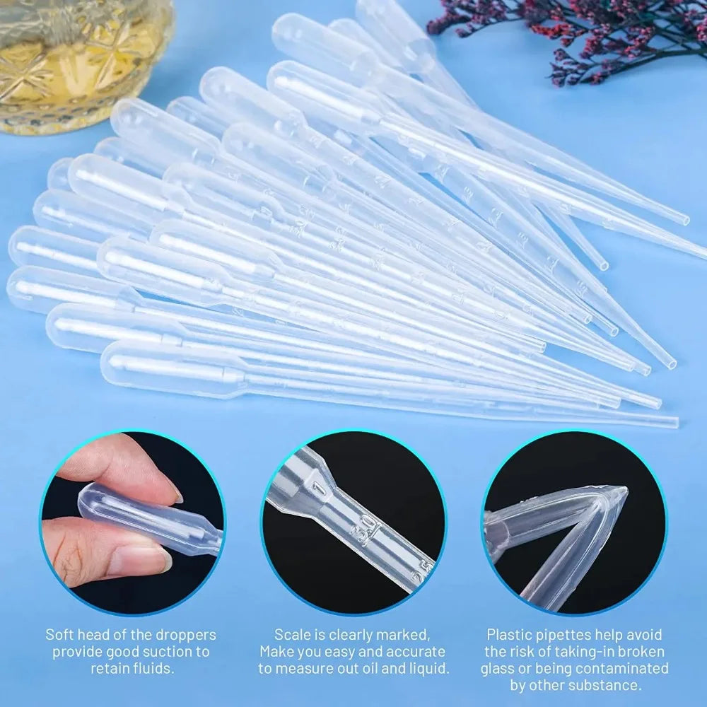 10-Pack Disposable Graduated Plastic Pipette Droppers 1–10ml Disposable Pipette Dropper Axl