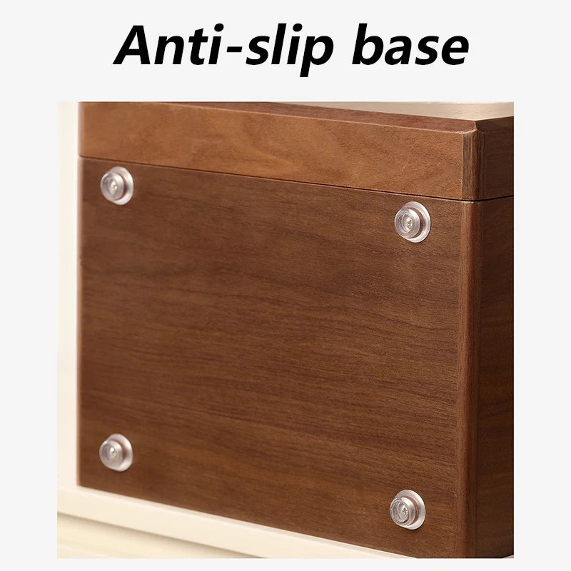 Walnut Wood Drawer Makeup Organizer – Large Cosmetic Storage Makeup Organizer Axl