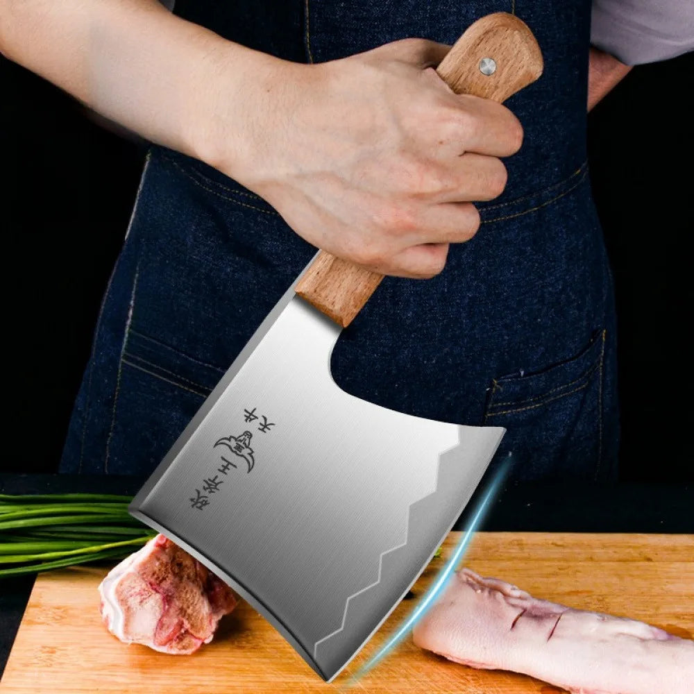 PLYS Stainless Steel Bone Chopper & Meat Cleaver Chef Knife Meat Cleaver Knife Axl