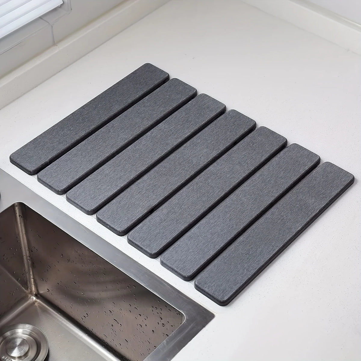 Diatomaceous Earth Bath & Kitchen Drying Mat | Foldable Stone Mat Diatomite Bath Mat Axl