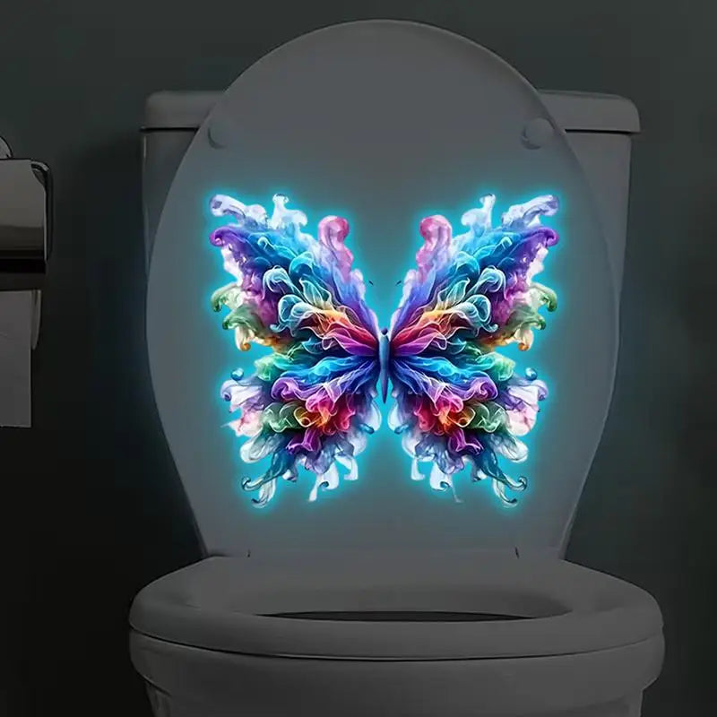 Glow-in-the-Dark Butterfly Toilet & Wall Sticker – Waterproof Wall Decal Sticker Axl