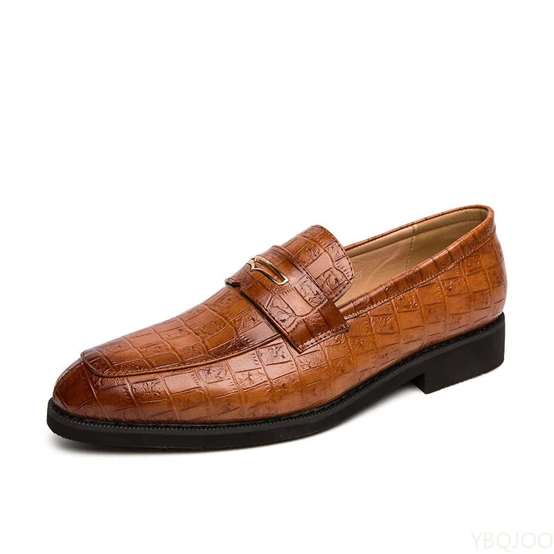Men's Slip-On Dress Loafers – Classic Formal Wedding Shoes Men's Dress Loafers Axl