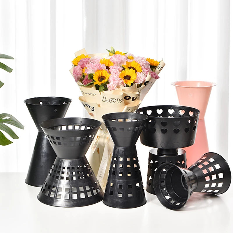 Plastic Bouquet Holder Base – Floral Arrangement Liner Stand Bouquet Holder Base Axl