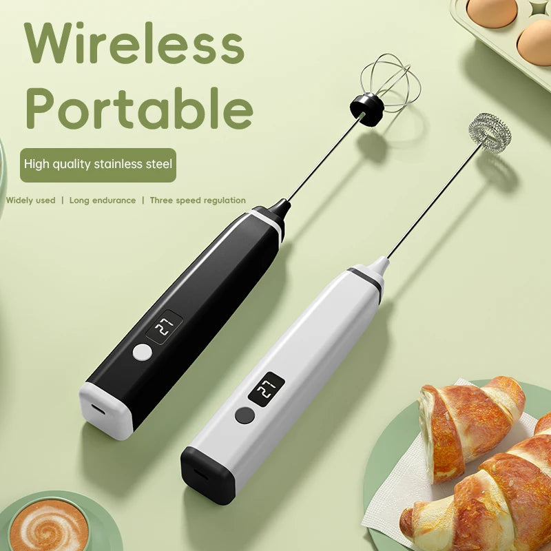 Rechargeable Handheld Milk Frother Wand | Electric Foam Maker Milk Frother Wand Axl