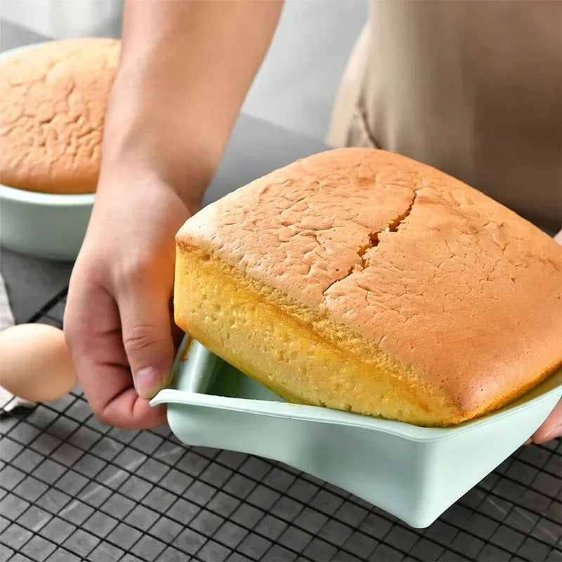 Silicone Square Cake Pan – Non-Stick Brownie Mold, Oven Safe Silicone Baking Pan Axl