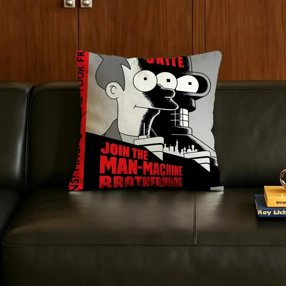Futurama Bender Linen Cushion Cover – Sofa, Bed & Chair Linen Cushion Cover Axl