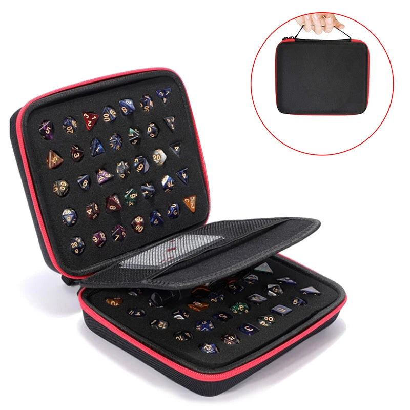 EVA Hard Carrying Case – 70-Hole RPG Dice Bag with Partition Dice Storage Case Axl