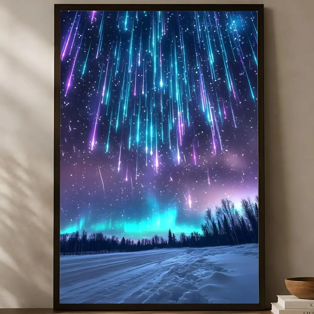 Starry Sky Self-Stick PVC Wall Poster – HD Waterproof Decor Wall Art Poster Axl White01 30X40cmNoframe