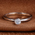 Huitan Cubic Zirconia Ring Women – Minimalist Wedding Band Cubic Zirconia Ring Axl Q748 10