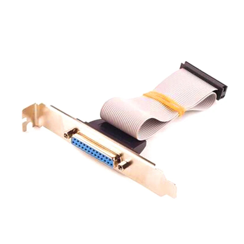 LPT1 Parallel Port Adapter – DB25 Female to IDC 26-Pin Bracket Port Adapter Bracket Axl