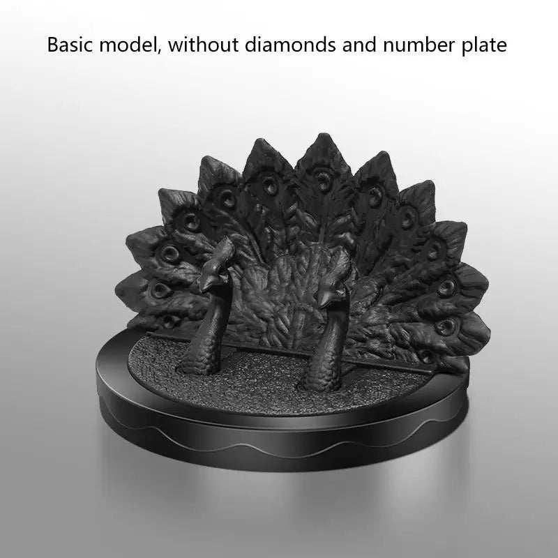 Peacock Rhinestone Car Phone Holder & Parking Number Plate Car Phone Holder Axl A1
