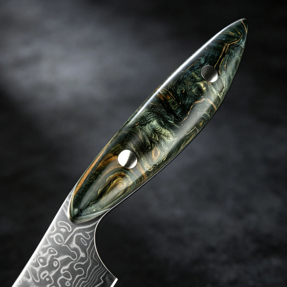 XITUO Damascus Steel Steak Knife Set – Non-Serrated Full Tang Steak Knife Set Axl