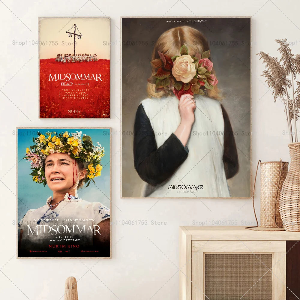 Midsommar Movie Poster Self-Adhesive Waterproof Wall Sticker Wall Art Poster Axl