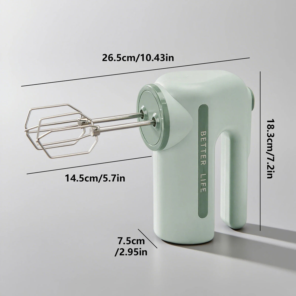 ONEKA Cordless Handheld Mixer 5-Speed with 2 Whisks | Baking Handheld Electric Mixer Axl
