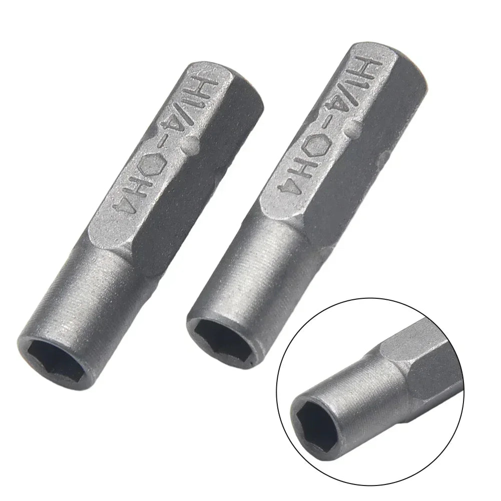 2-Pack 1/4" to 4mm Hex Magnetic Bit Adapter for Screwdrivers Bit Adapter Set Axl
