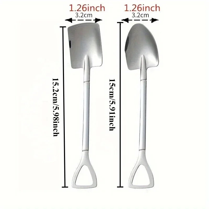 4-Piece Stainless Steel Dessert Spoons – Ice Cream & Fruit Set Dessert Spoon Set Axl