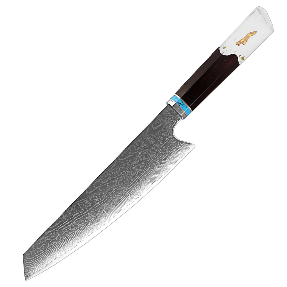 Damascus Kiritsuke Chef Knife 8-Inch | VG10 Steel Core Damascus Chef Knife Axl Kiritssuke knife