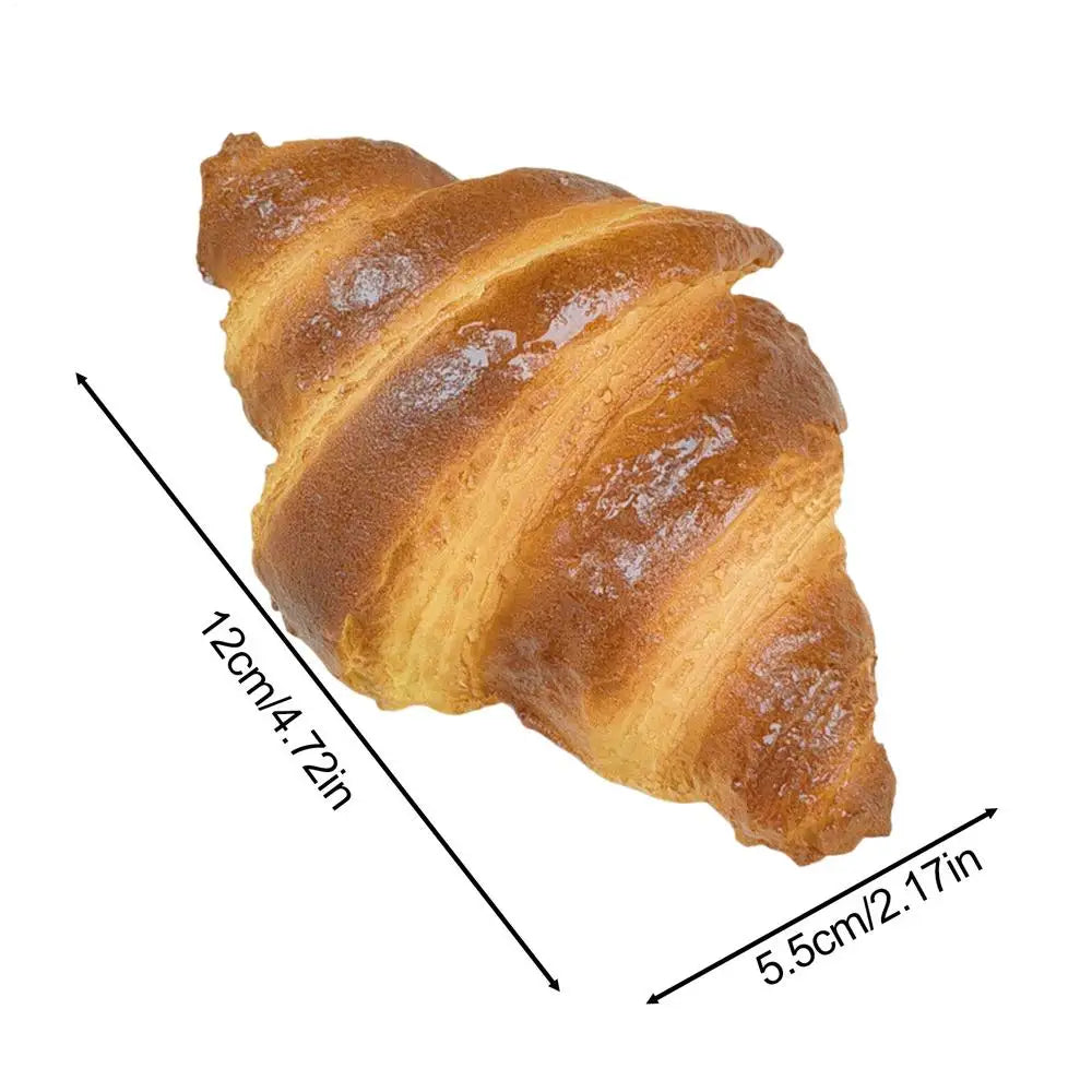 Fake Croissant Model – Bakery Display & Photography Prop Fake Food Prop Axl 1pcs