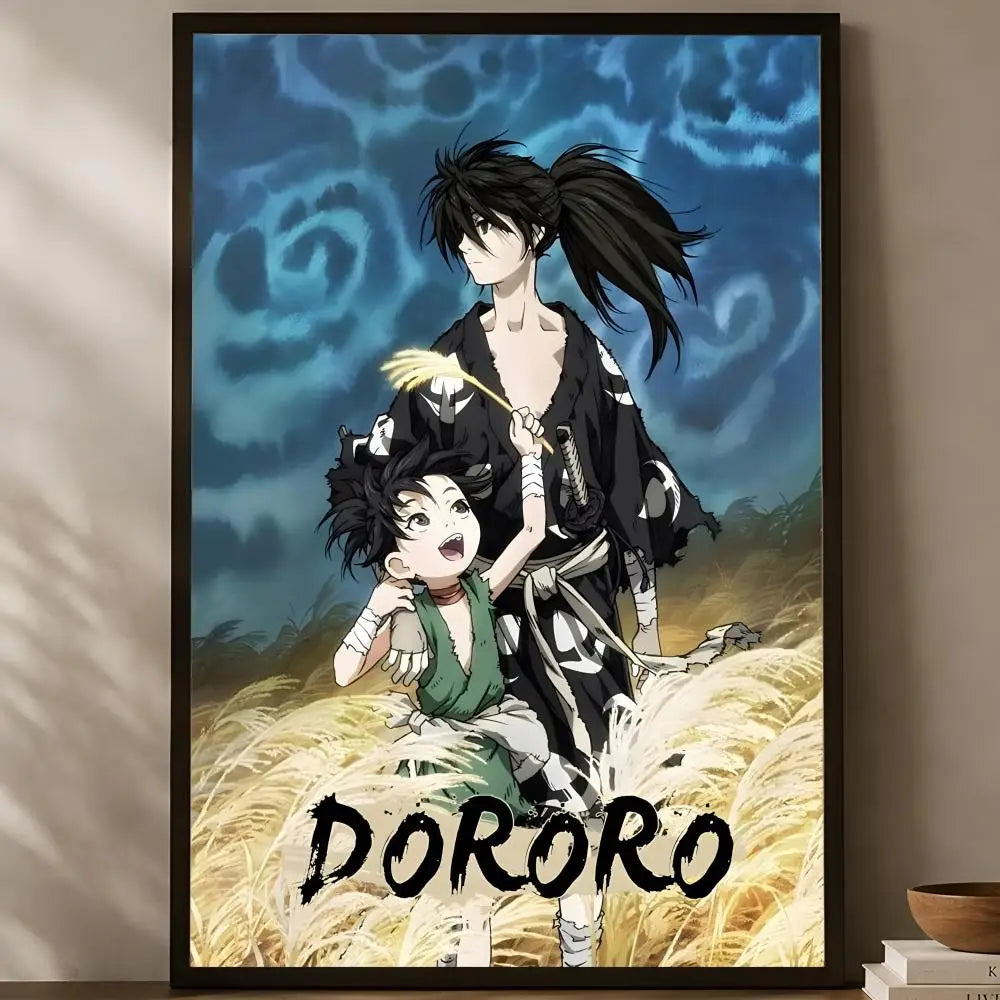 Dororo Anime Self-Stick PVC Wall Poster – HD Waterproof Art Anime Wall Poster Axl White19 30X40cmNoframe