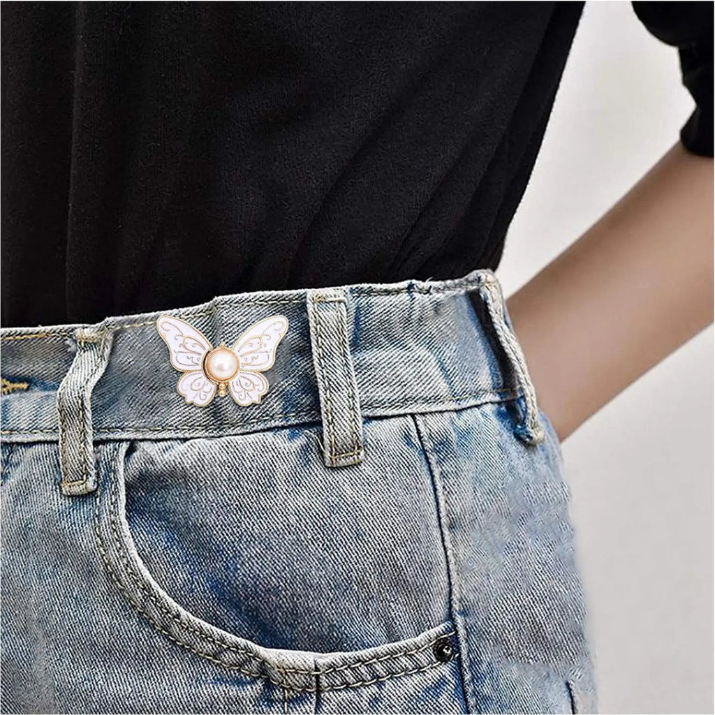 8-Pc Butterfly Alloy Waist Tightener Clips – No-Sew Fit Clothing Clips Axl