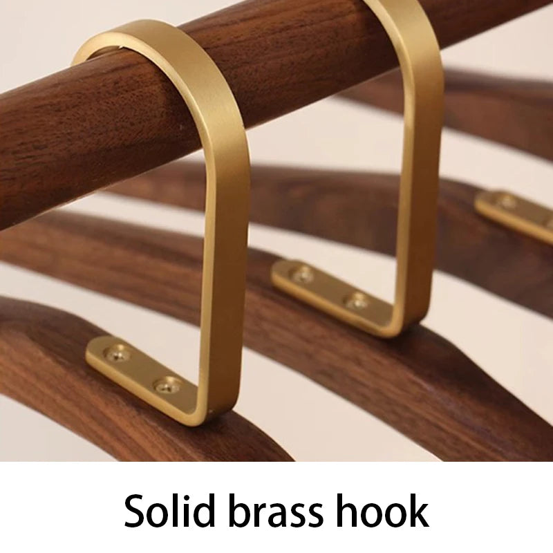 Nordic Walnut Wood Clothes Hanger Organizer – Space-Saving Rack Clothes Hanger Organizer Axl