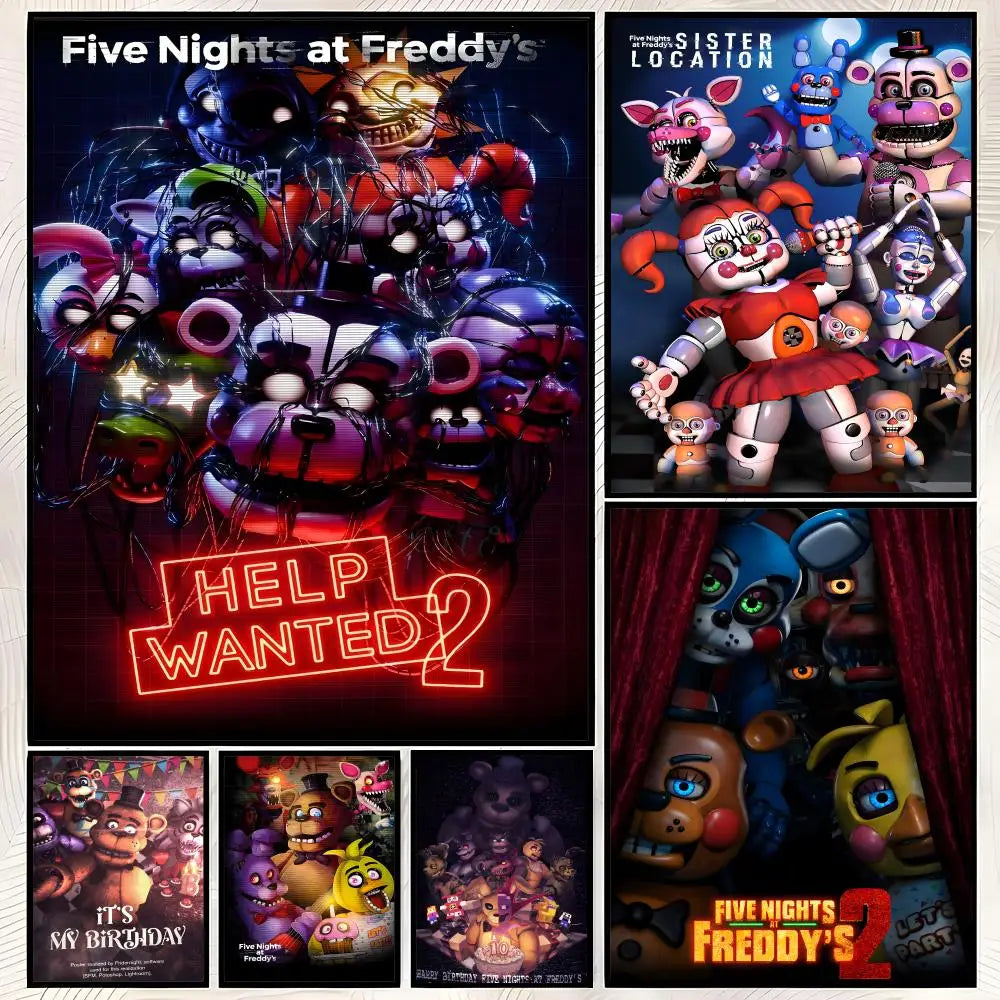 FNAF Self-Stick HD PVC Wall Art Poster – Waterproof Decor Wall Art Poster Axl