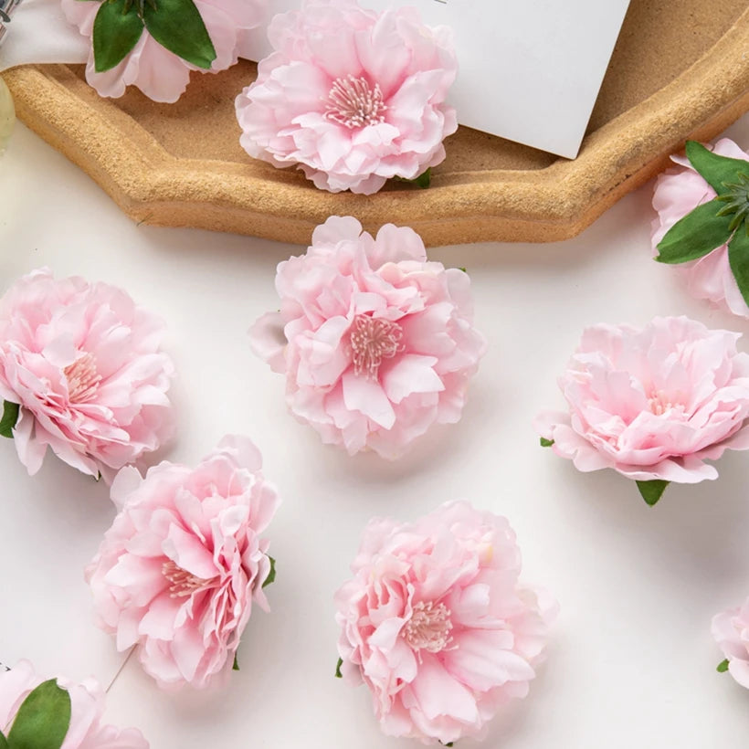 Silk Peony Artificial Flower Heads 10/30 Pcs – Wedding & Home Décor Artificial Flower Heads Axl color 9 10pieces