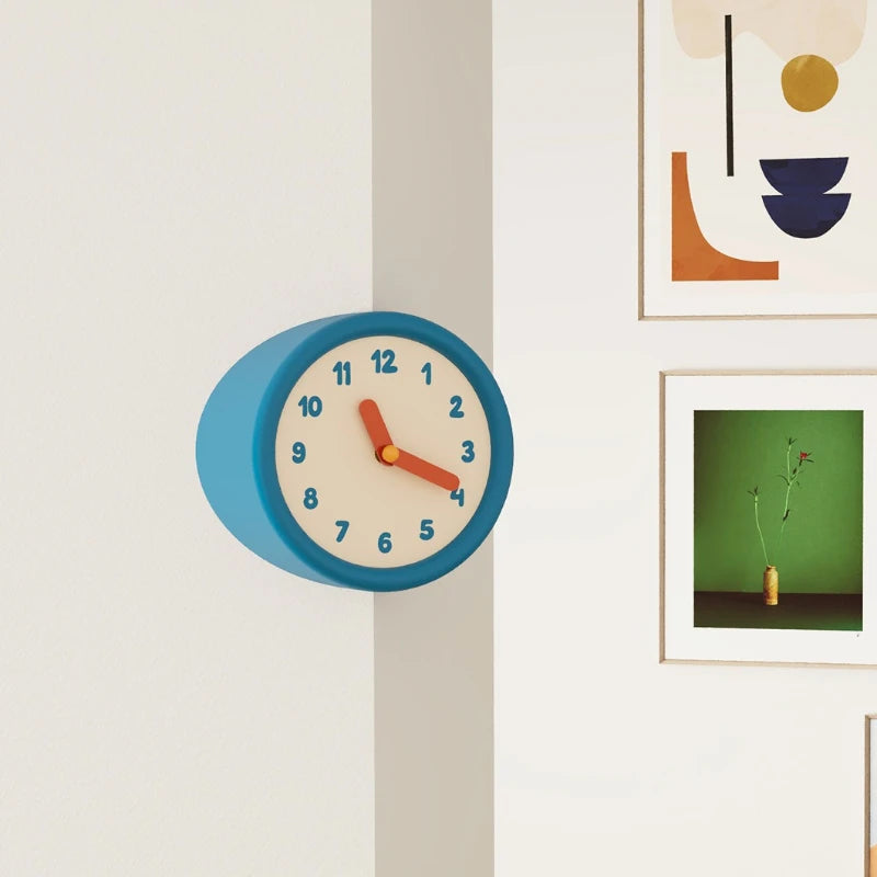 Nordic Silent Wall Clock – Modern Resin Corner Art Décor Wall Clock Axl