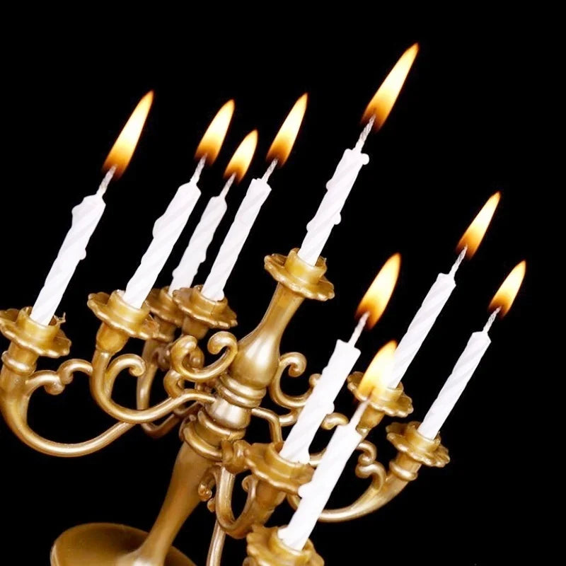 9-Piece Birthday Cake Candle Set with Candlestick Holders Cake Candle Set Axl