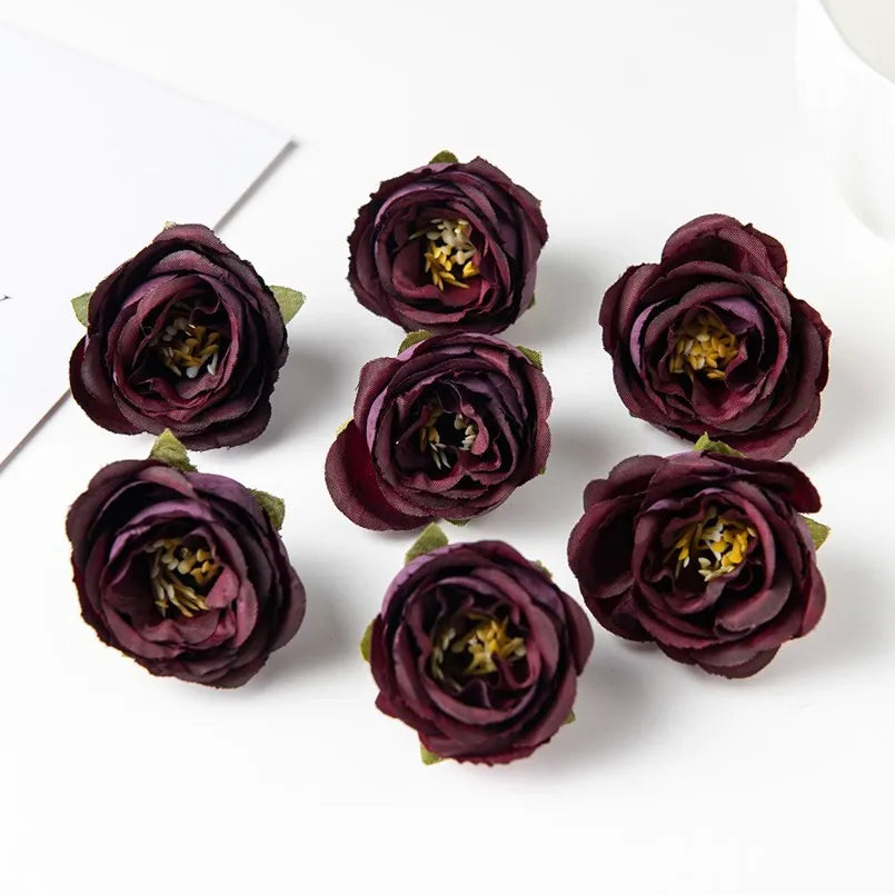 Silk Artificial Rose Heads 40/80 Pcs – Wedding & Home Decor Artificial Flowers Axl 10 80 pcs