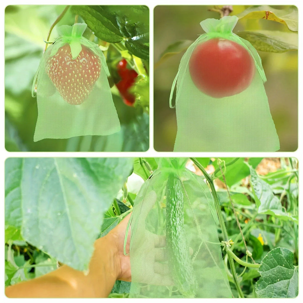 10-Pack Fruit Protection Netting Bags | Garden Mesh Barrier Garden Netting Bags Axl