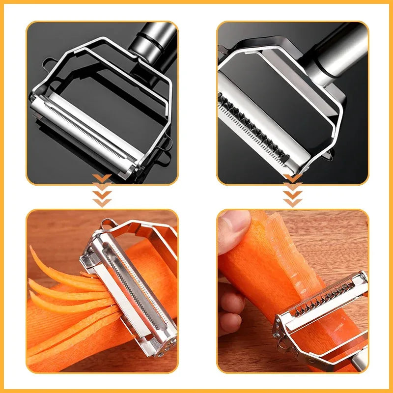 4-in-1 Stainless Steel Vegetable Peeler & Grater Kitchen Tool Vegetable Peeler Axl