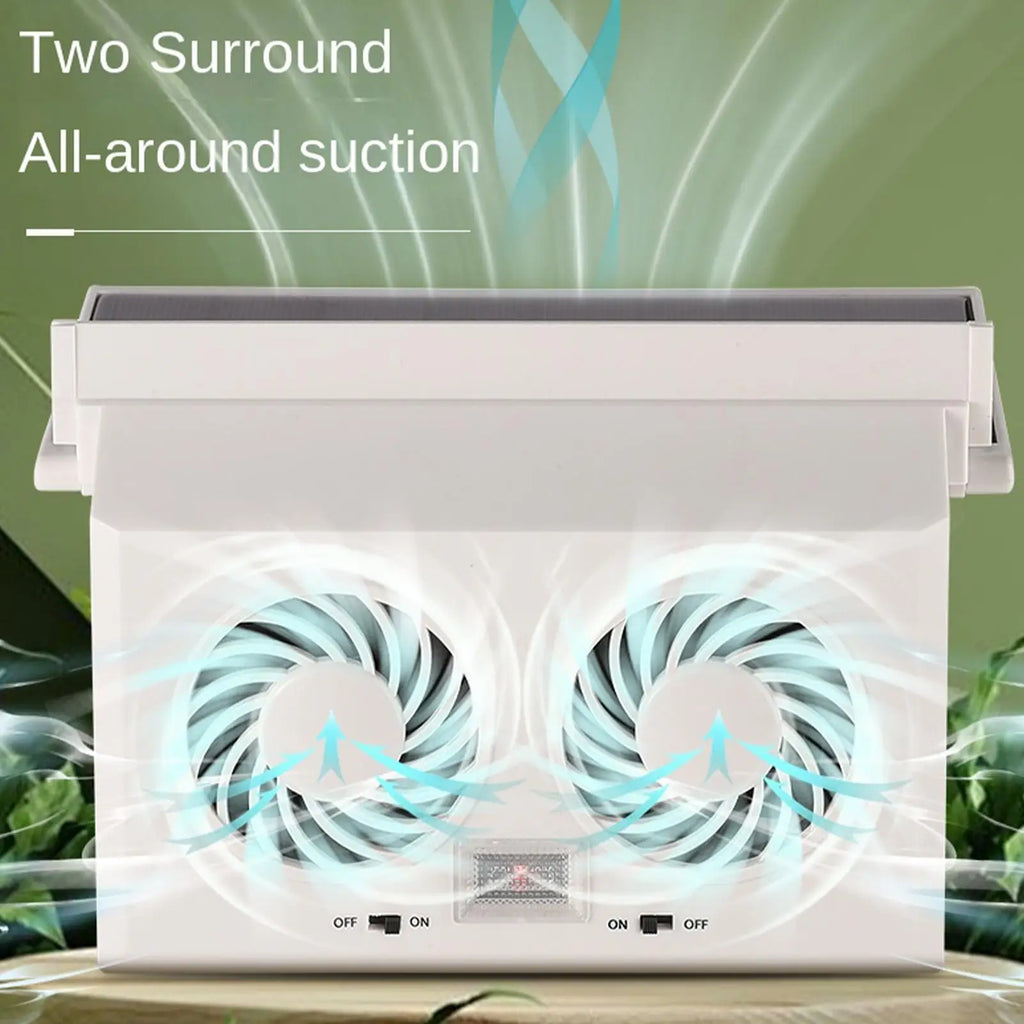 Solar Powered Car Window Fan – Dual-Head Cooling Ventilator Solar Car Fan Axl