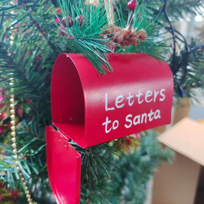 Christmas Metal Mailbox Ornament – Letters to Santa Iron Pendant Christmas Tree Ornament Axl