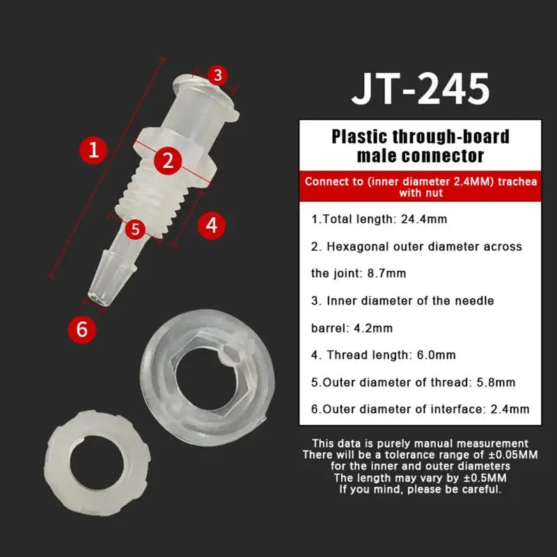 Luer Lock Adapter – PP Plastic Straight Through Air Valve Fitting Pipe Fitting Adapter Axl A2