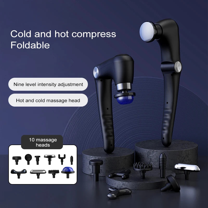 Foldable Massage Gun with Heat & Cold Heads | Full Body Percussion Massage Gun Axl