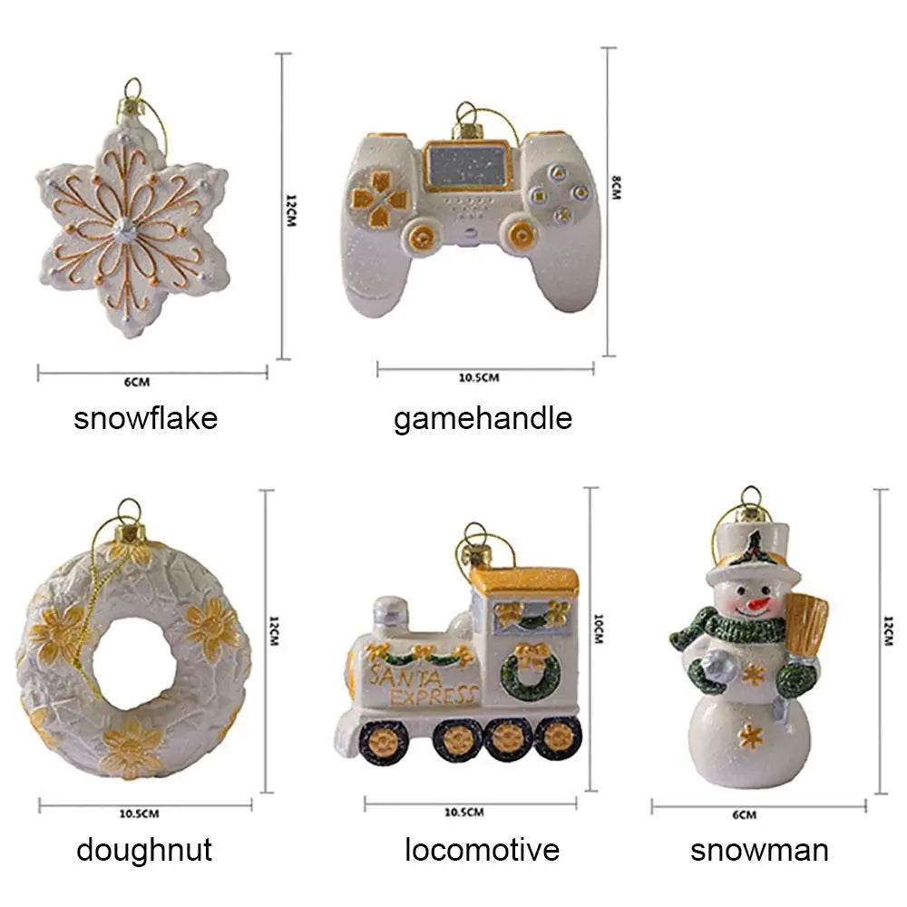 White Christmas Snowman Hanging Ornament | Xmas Tree Bauble Christmas Tree Ornament Axl