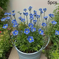 5-Pack Blue Ceramic Forget-Me-Not Artificial Flowers – Fade-Resistant Artificial Flowers Axl Blue-5pcs