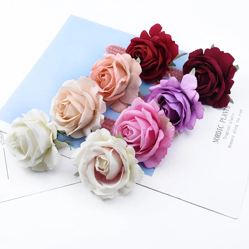 Velvet Silk Rose Heads 10/20 Pcs – Artificial Flowers for DIY Décor Artificial Silk Flowers Axl