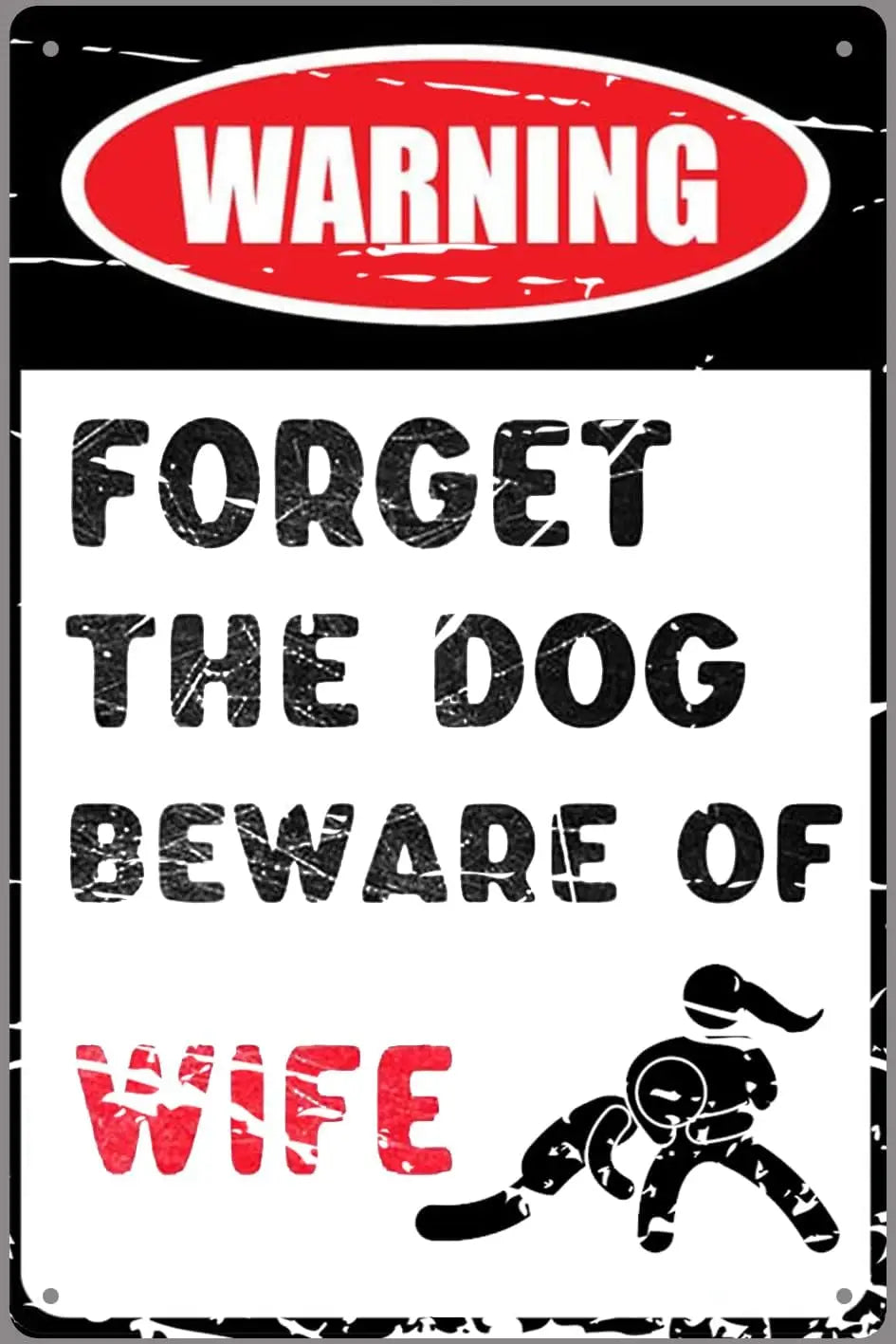 Funny Beware of Wife Novelty Tin Sign – Retro Metal Wall Art Novelty Metal Sign Axl aluminum sign aluminum 20x30cm