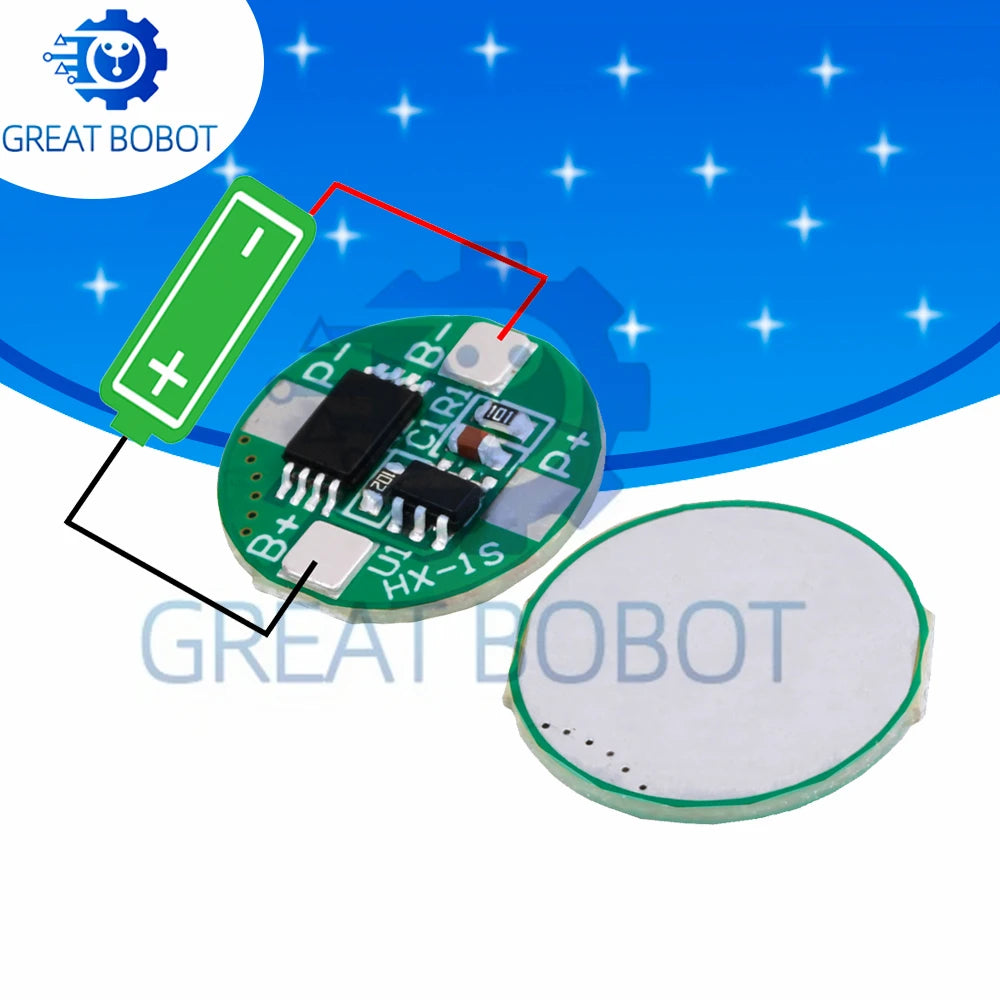 1S 3.7V LiPo Battery Charger Board 2.5A with BMS Protection Module Battery Charger Module Axl 1PC